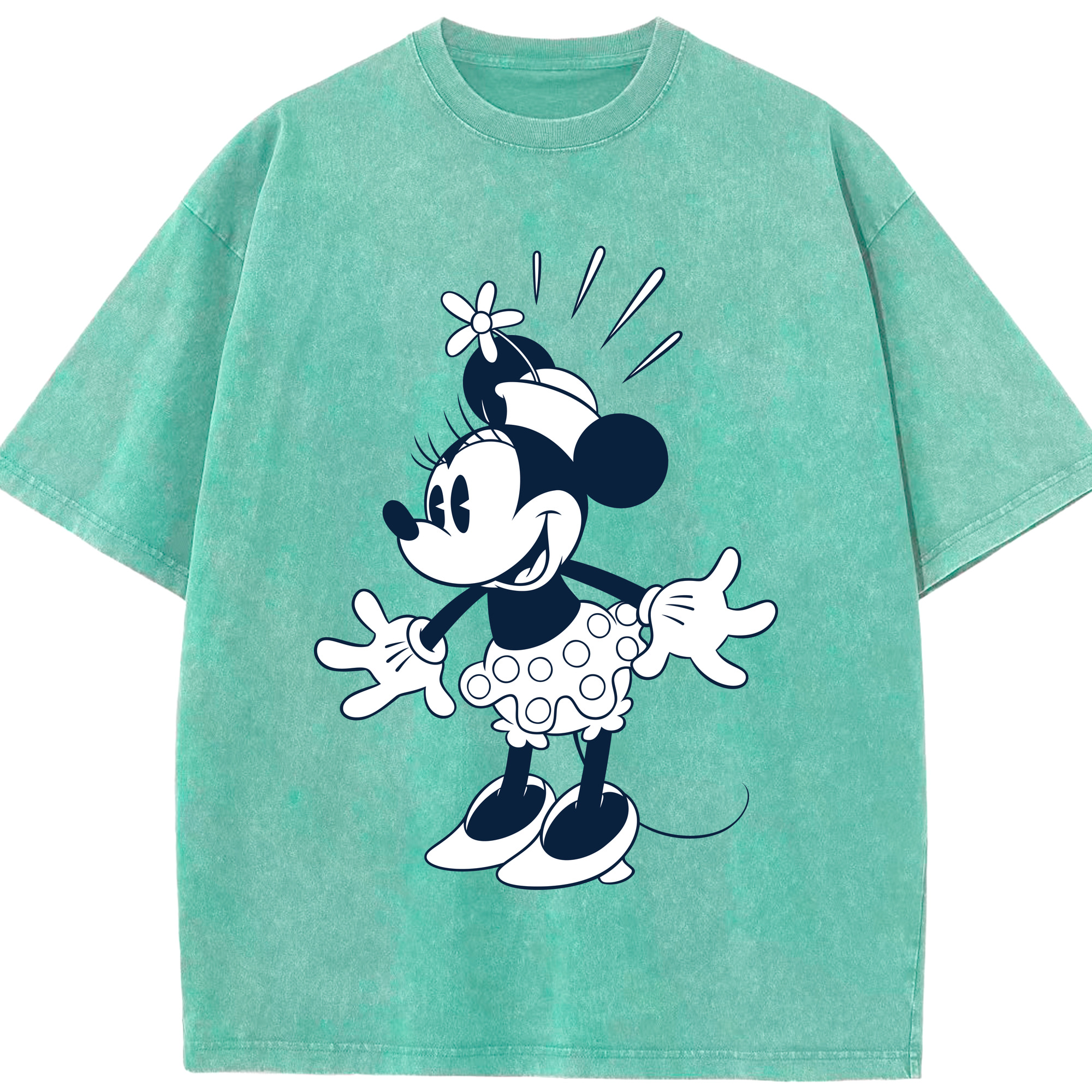 （画像用） ミッキーマウス Mickey Mouse 綿100% ヴィンテージ風 半袖Tシャツ（フロントプリント）